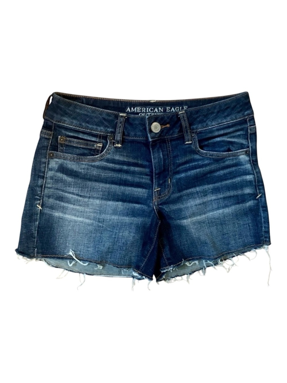 American Eagle 🦅 Outfitters  Women’s Shortie Shorts Super Stretch Jeans Blue